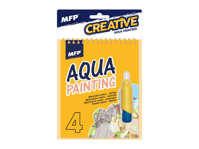 Kancelárske potreby - maľovanie vodou 4A - Blok 15x19cm so špirálou 4 listy + štetec 5301091