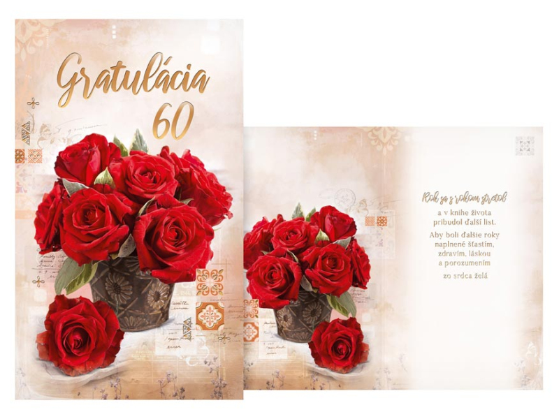 Kancelárske potreby - sK Blahoželanie k narodeninám 60 M11-539 T PRANI_T_2327