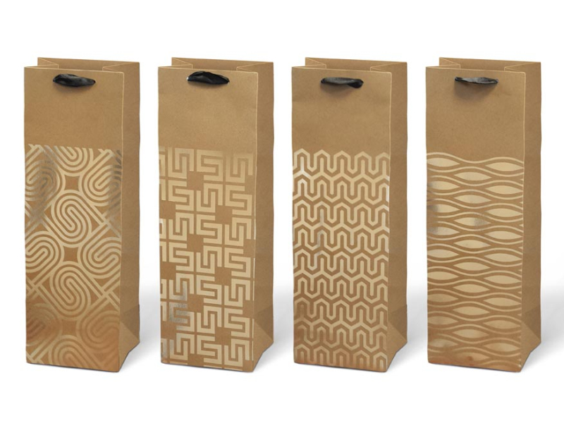 Kancelárske potreby - taška darčeková T12 kraft mix č.76 (125x350x90) 5252703