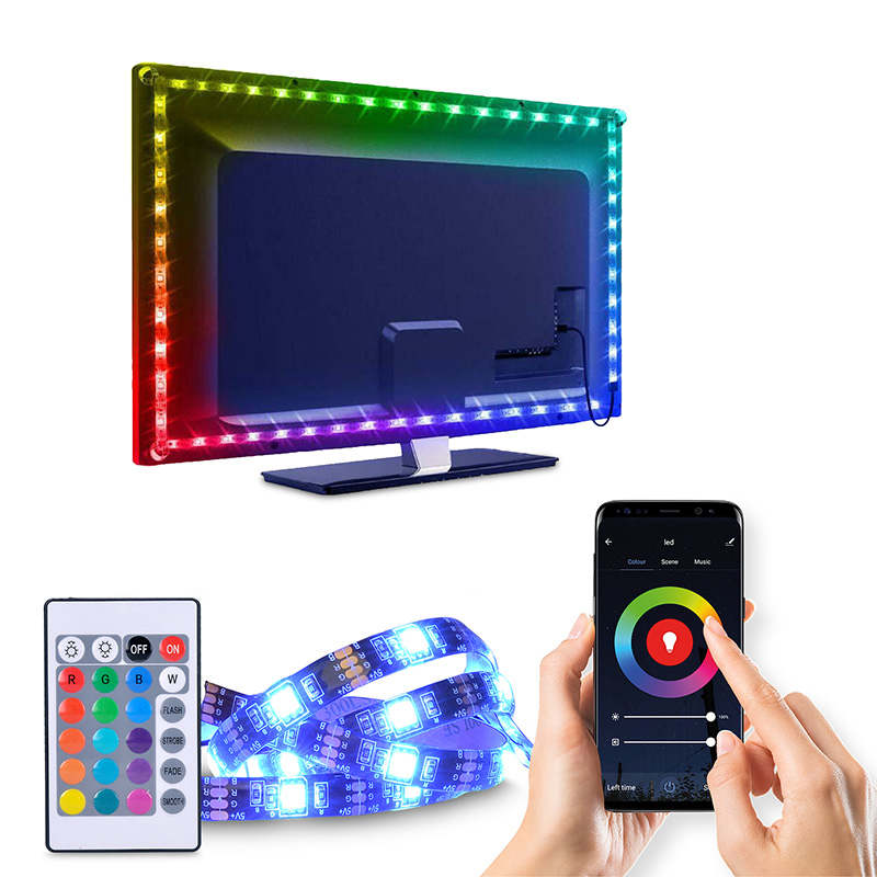 Elektro a osvetlenie - Solight LED WIFI smart RGB pásik pre TV, 4x50cm, USB