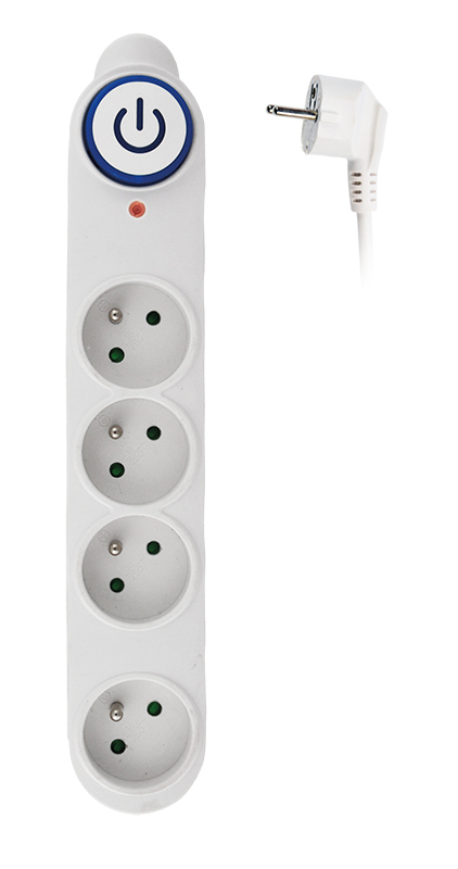 Elektro a osvetlenie - Solight prepäťová ochrana, 150J, 4 zásuvky, 3m, biela