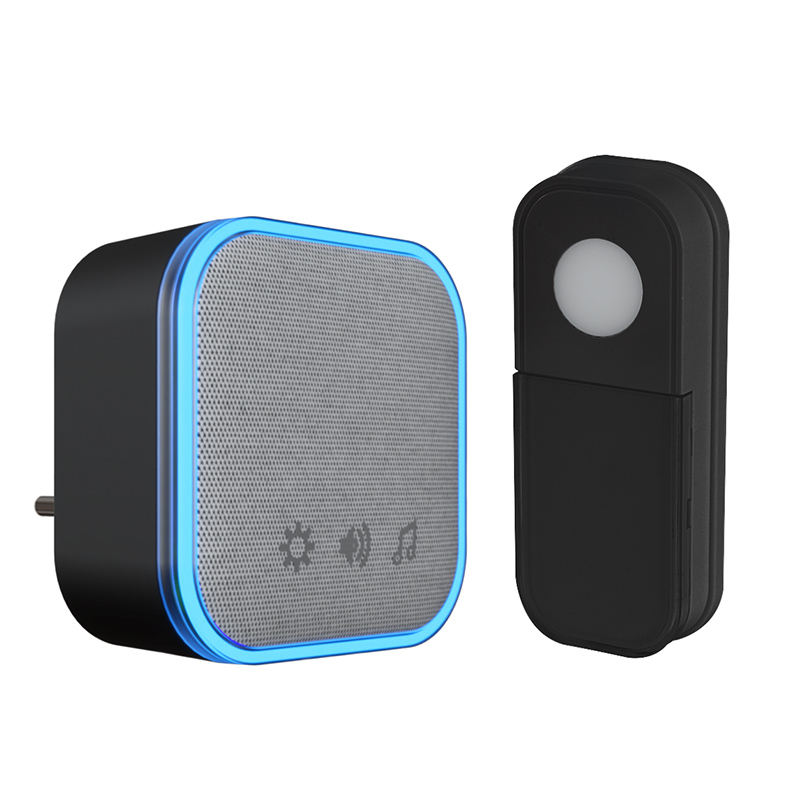 Elektro a osvetlenie - Solight bezdrôtový zvonček, do zásuvky, 180m, čierny, learning code