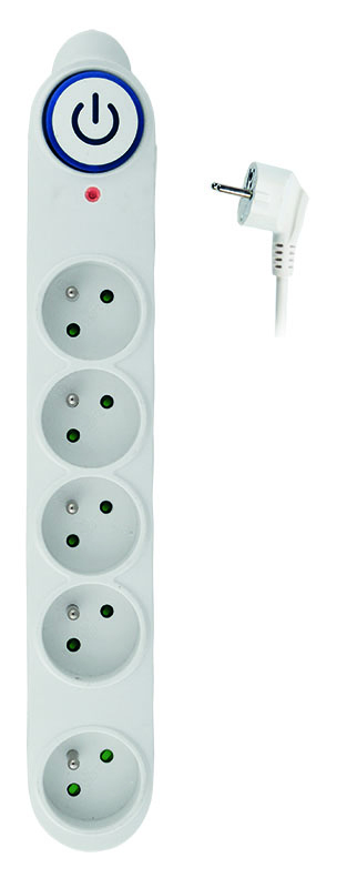 Elektro a osvetlenie - Solight prepäťová ochrana, 150J, 5 zásuviek, 5m, biela