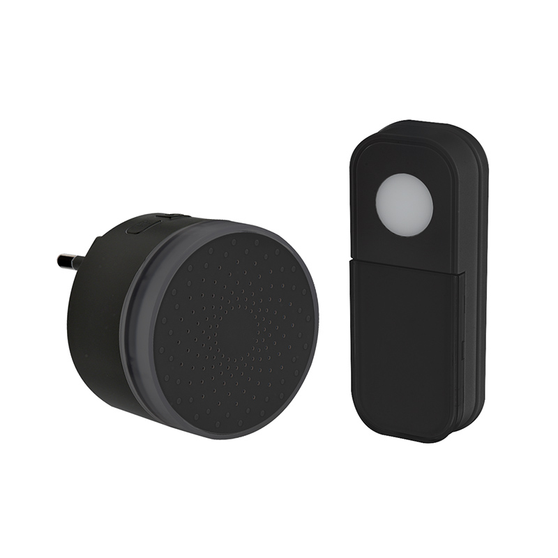 Elektro a osvetlenie - Solight bezdrôtový mini zvonček, do zásuvky, 180m, čierny, learning code