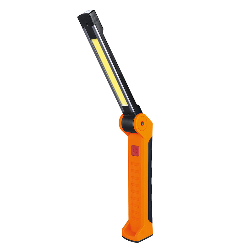 Elektro a osvetlenie - Solight pracovná nabíjacia LED lampa, 500lm + 70lm, COB, Li-Ion, USB, čiernooranžová