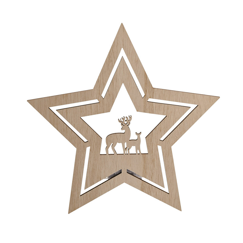 Elektro a osvetlenie - Solight LED nástenná dekorácia vianočná hviezda, 24x LED, 2x AA