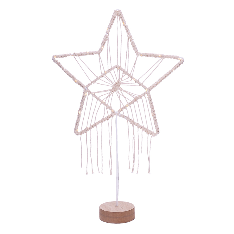 Elektro a osvetlenie - Solight LED vianočná hviezda stolná, pletená, 35x LED, 2x AAA