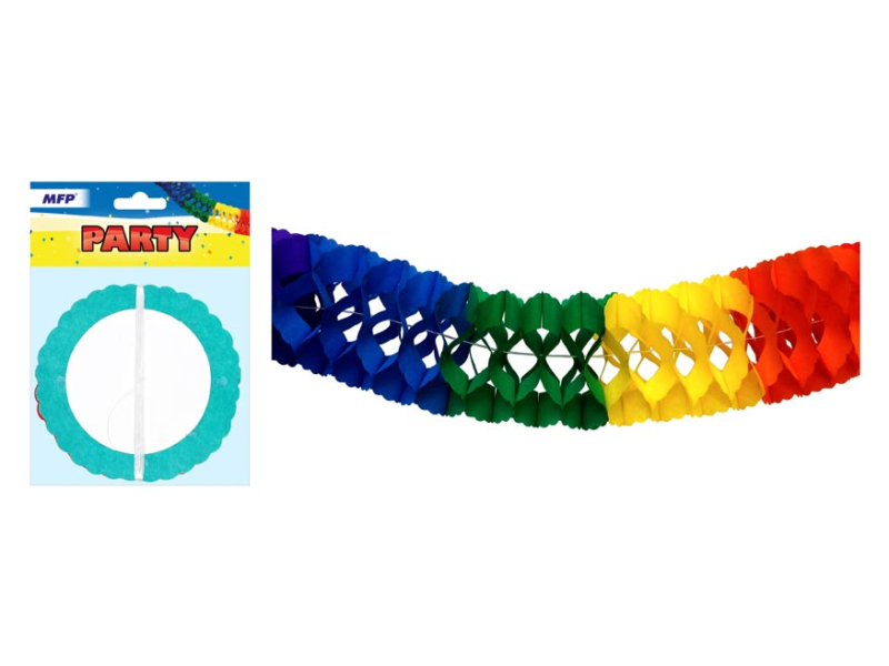 Kancelárske potreby - girlanda papier G03 farebná 4m (14,5 x 14,5 cm) 1041910