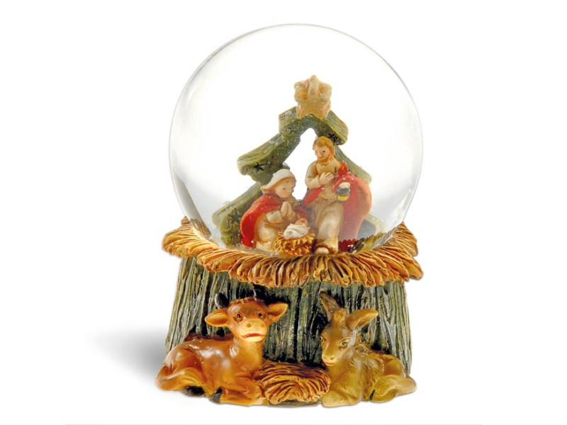 Kancelárske potreby - ťažítko snežiace 45mm betlehém farebný 8886081