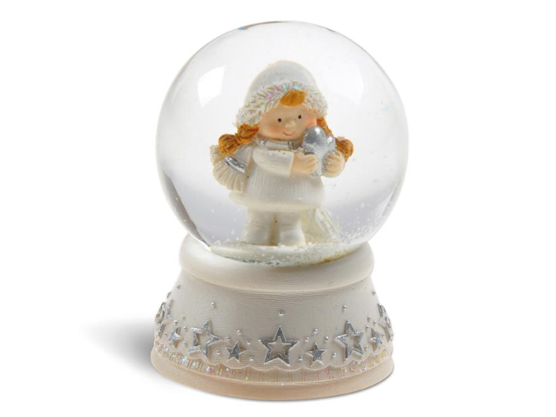 Kancelárske potreby - ťažítko snežiace 65mm dievča so srdcom 8886087