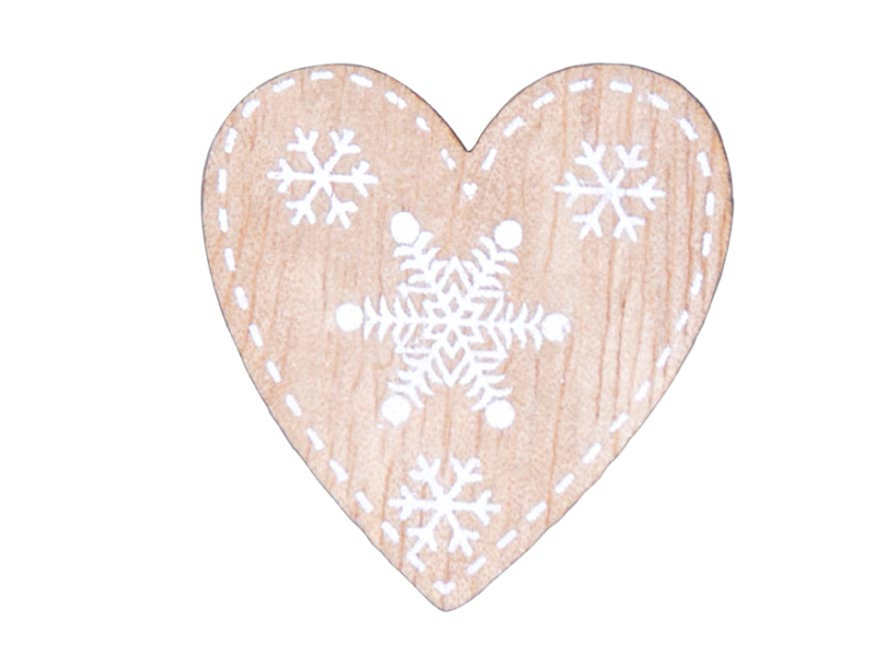 Kancelárske potreby - dekorácia srdce 12ks prírodná 3,5cm lepiaca 8886420