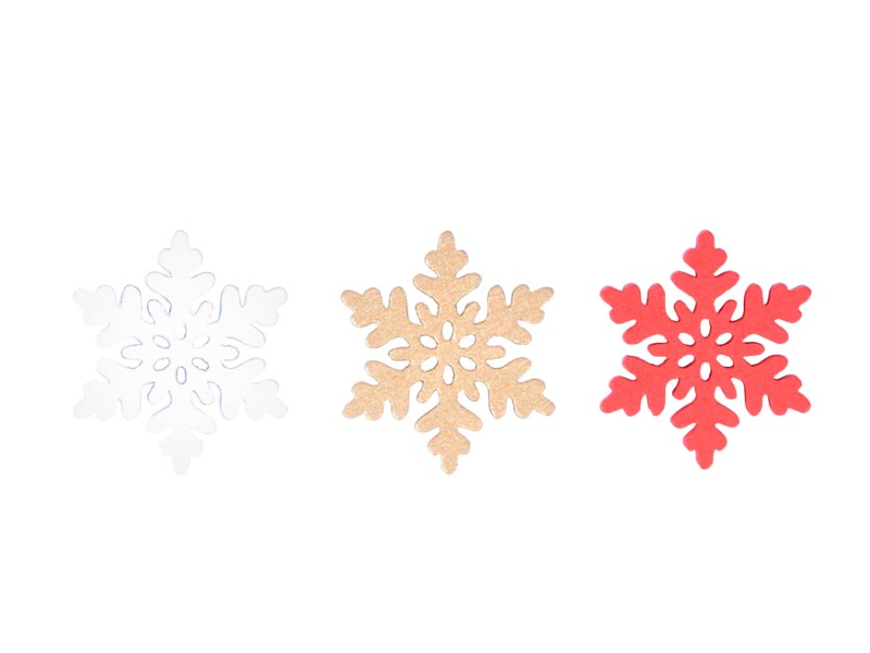 Kancelárske potreby - dekorácia vločky 12ks mix farieb 3cm 8886432