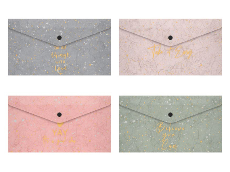 Kancelárske potreby - zložka M s cvokom DL PP potlač LUX mix č.2 TIE 5370569