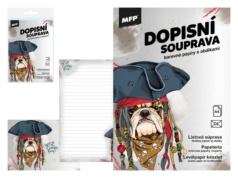 Kancelárske potreby - listový papier farebný LUX 5+10 (Pirát) 5550324