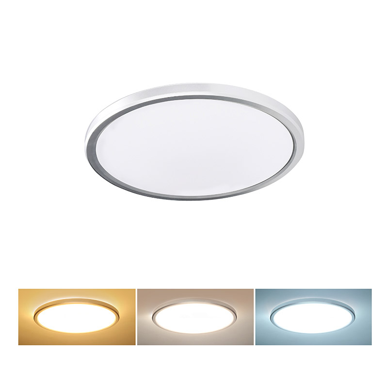 Elektro a osvetlenie - Solight LED osvetlenie Acate s ochranou proti vlhkosti, IP54, 18W, 1620lm, 3CCT, 22cm, strieborná